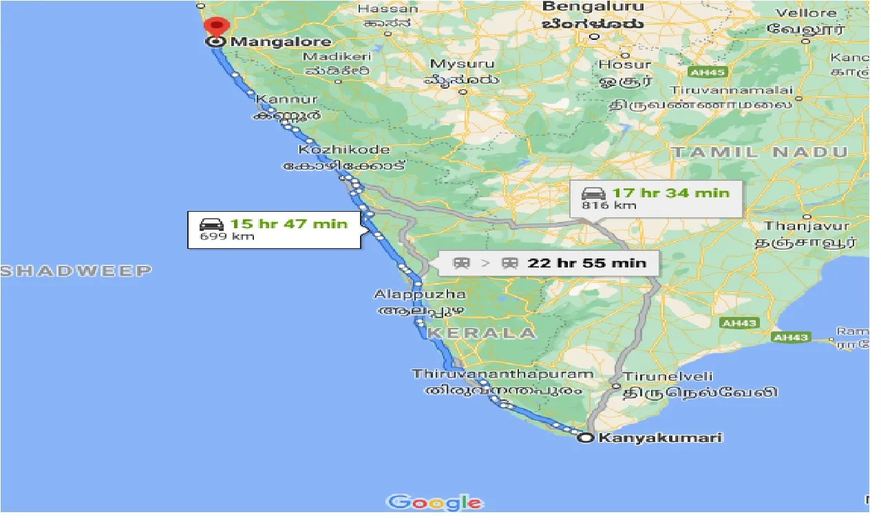 kanyakumari-to-mangalore-one-way