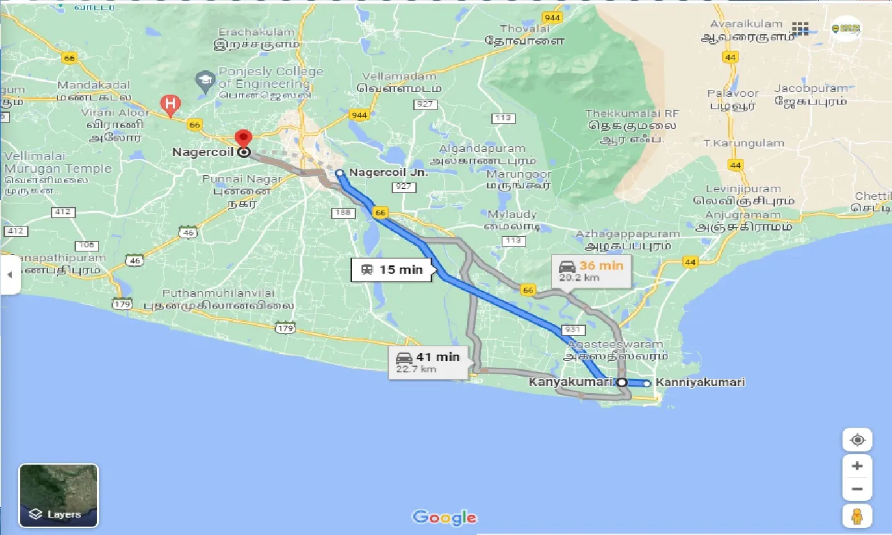 kanyakumari-to-nagercoil-one-way