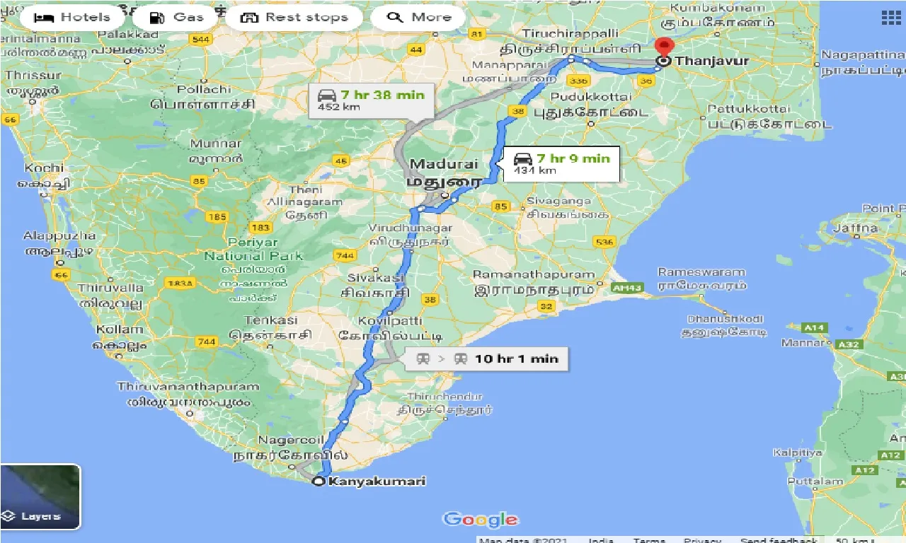 kanyakumari-to-thanjavur-one-way