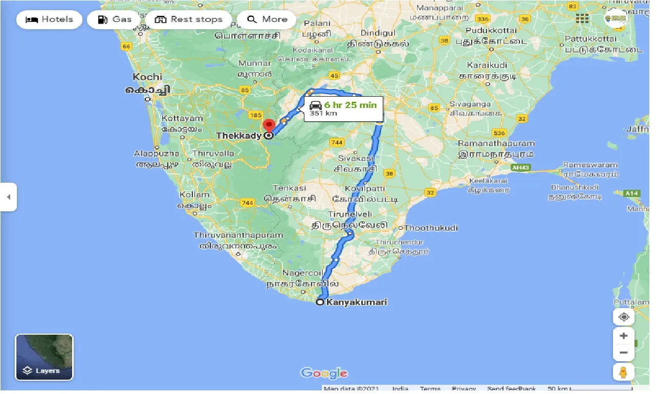 kanyakumari-to-thekkady-round-trip