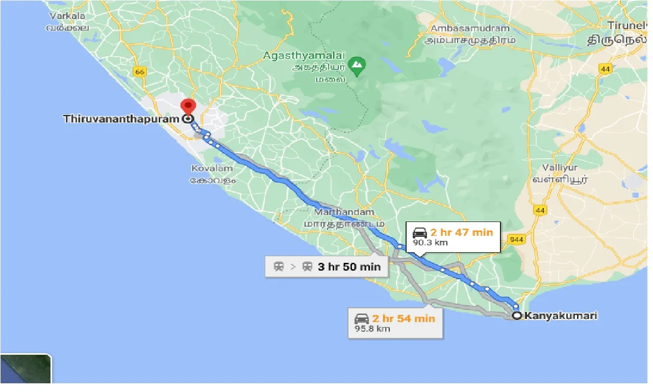 kanyakumari-to-thiruvananthapuram-one-way