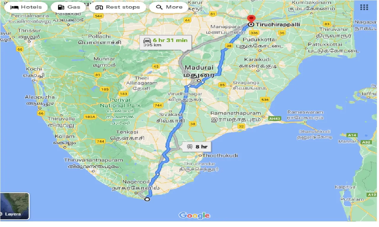 kanyakumari-to-tiruchirappalli-one-way