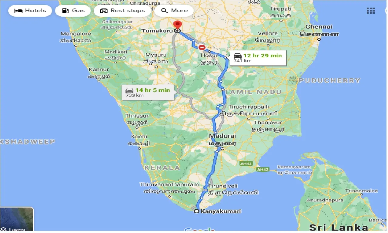 kanyakumari-to-tumakuru-one-way