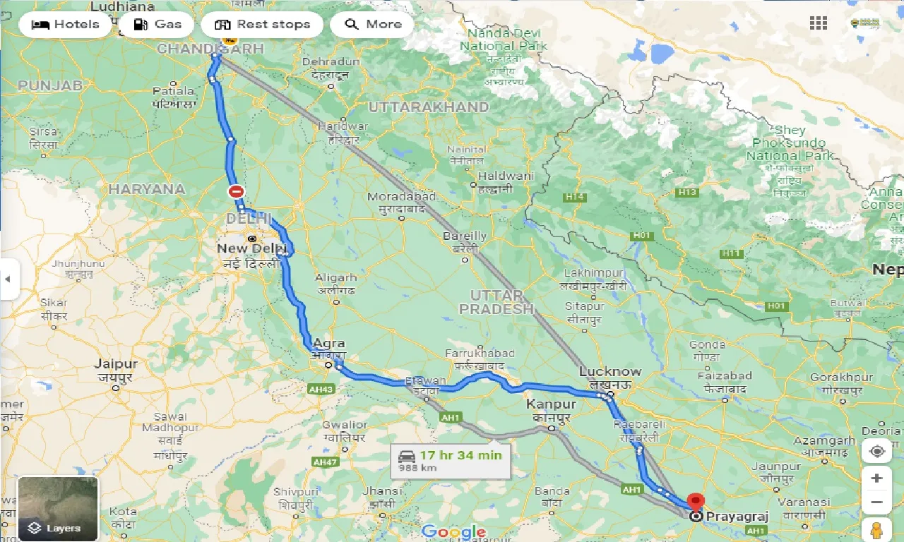 kasauli-to-allahabad-one-way
