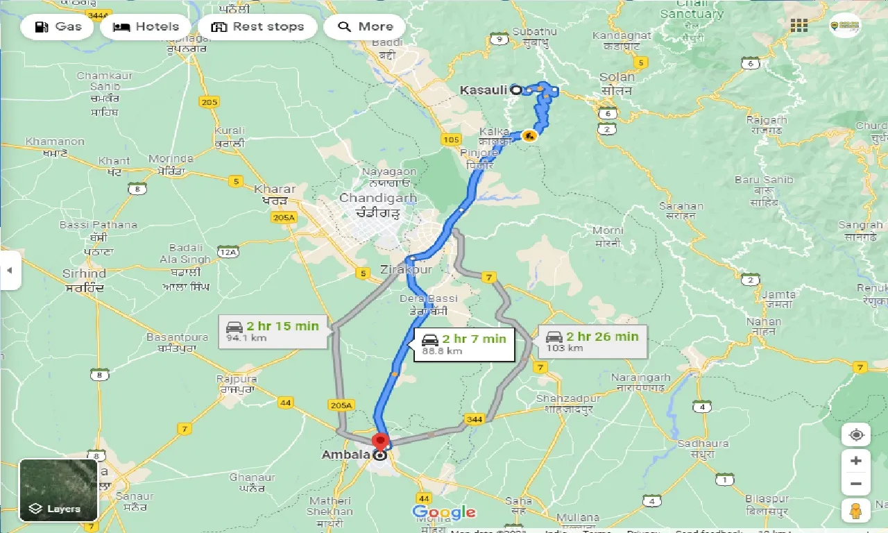 kasauli-to-ambala-one-way