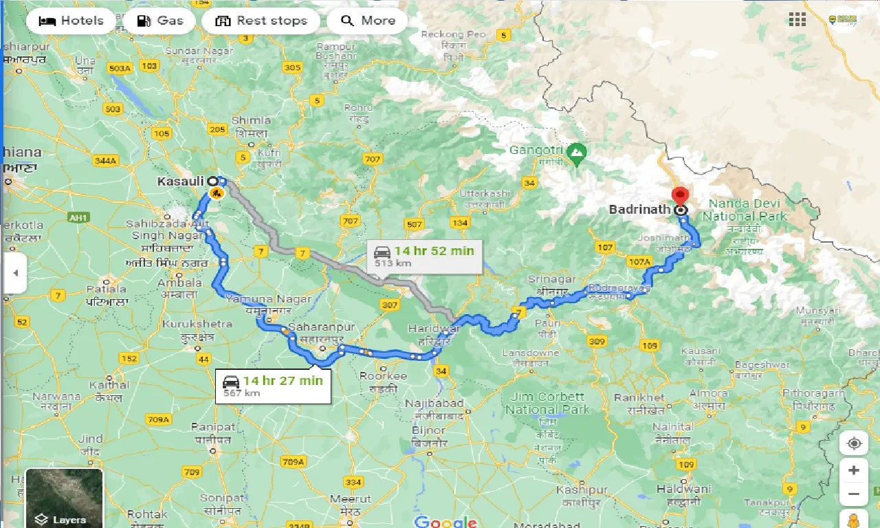 kasauli-to-badrinath-one-way