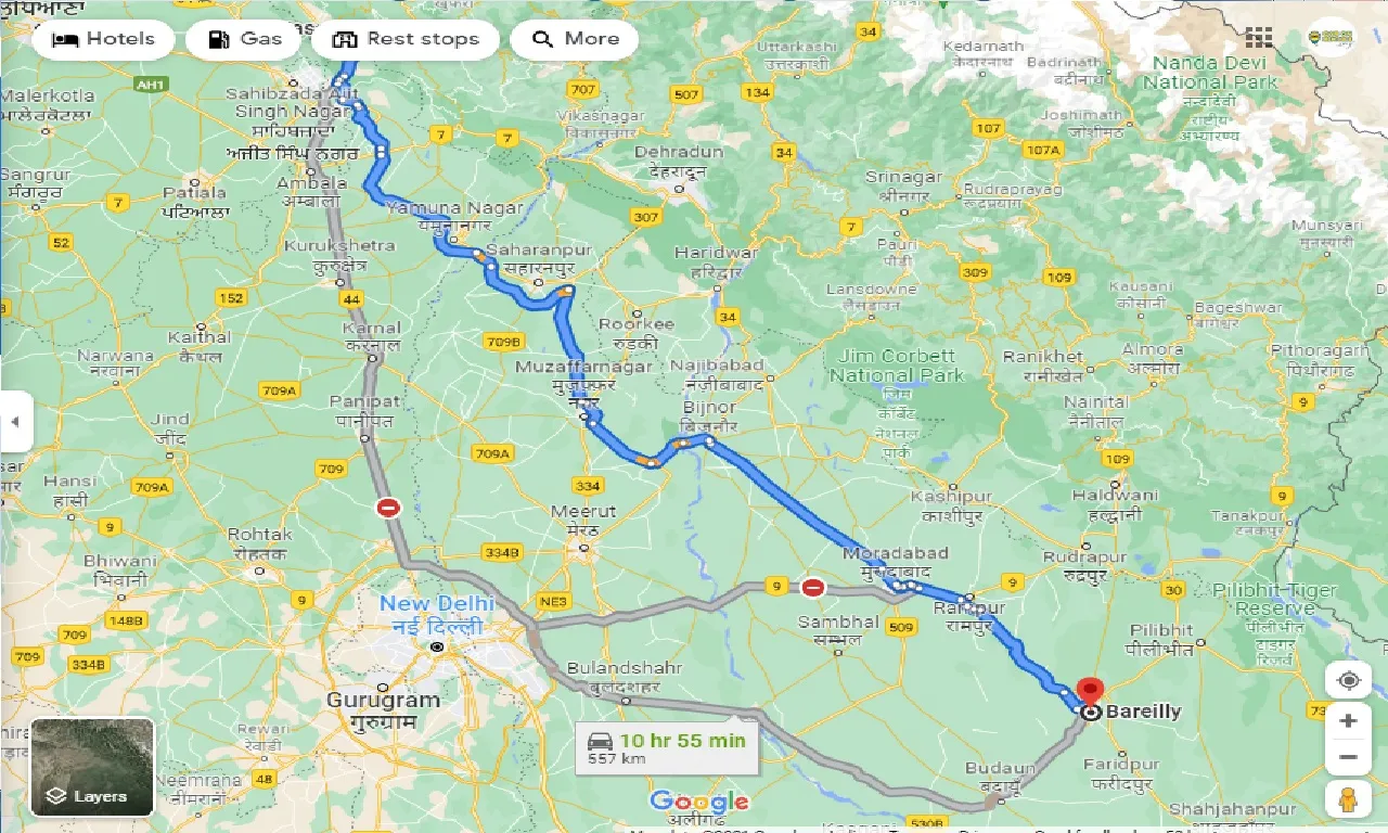 kasauli-to-bareilly-one-way