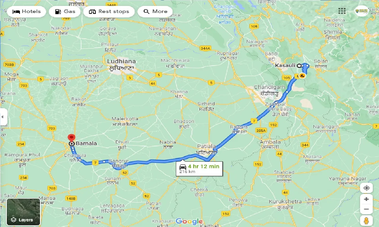 kasauli-to-barnala-one-way