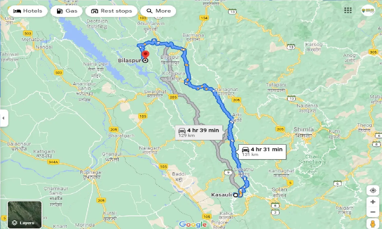 kasauli-to-bilaspur-hp-taxi
