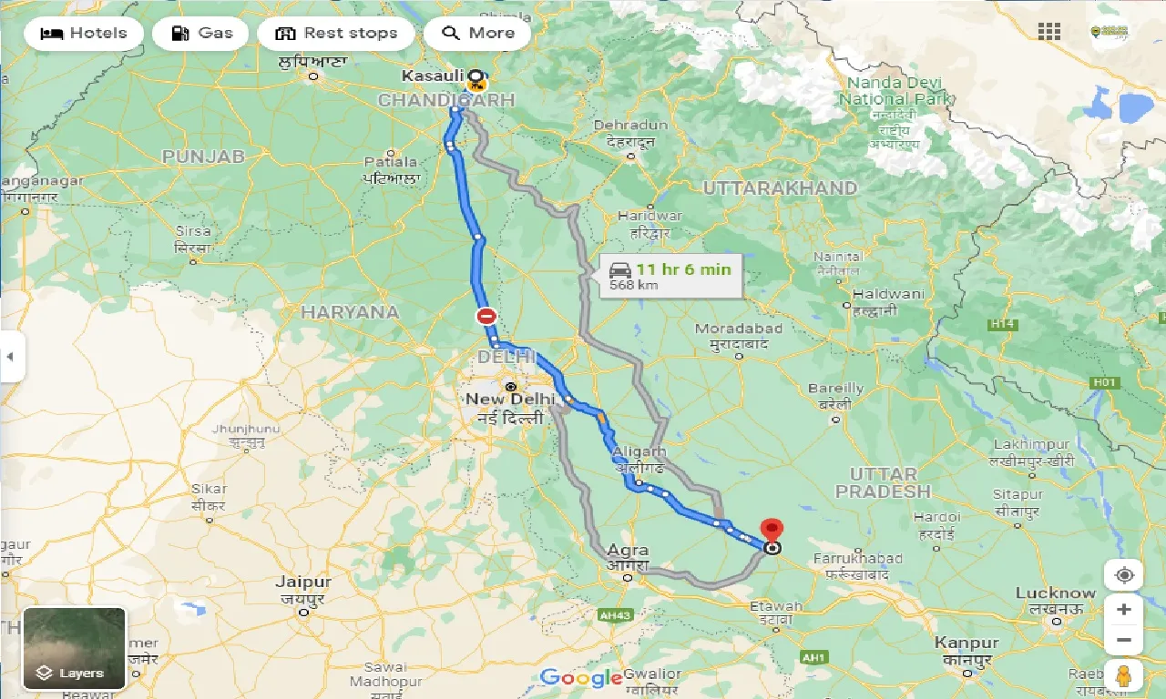 kasauli-to-chandrapur-one-way