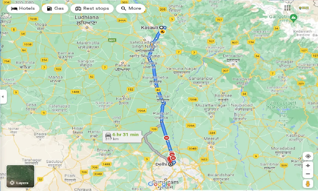 kasauli-to-delhi-one-way