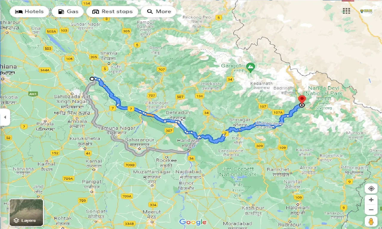 kasauli-to-joshimath-one-way