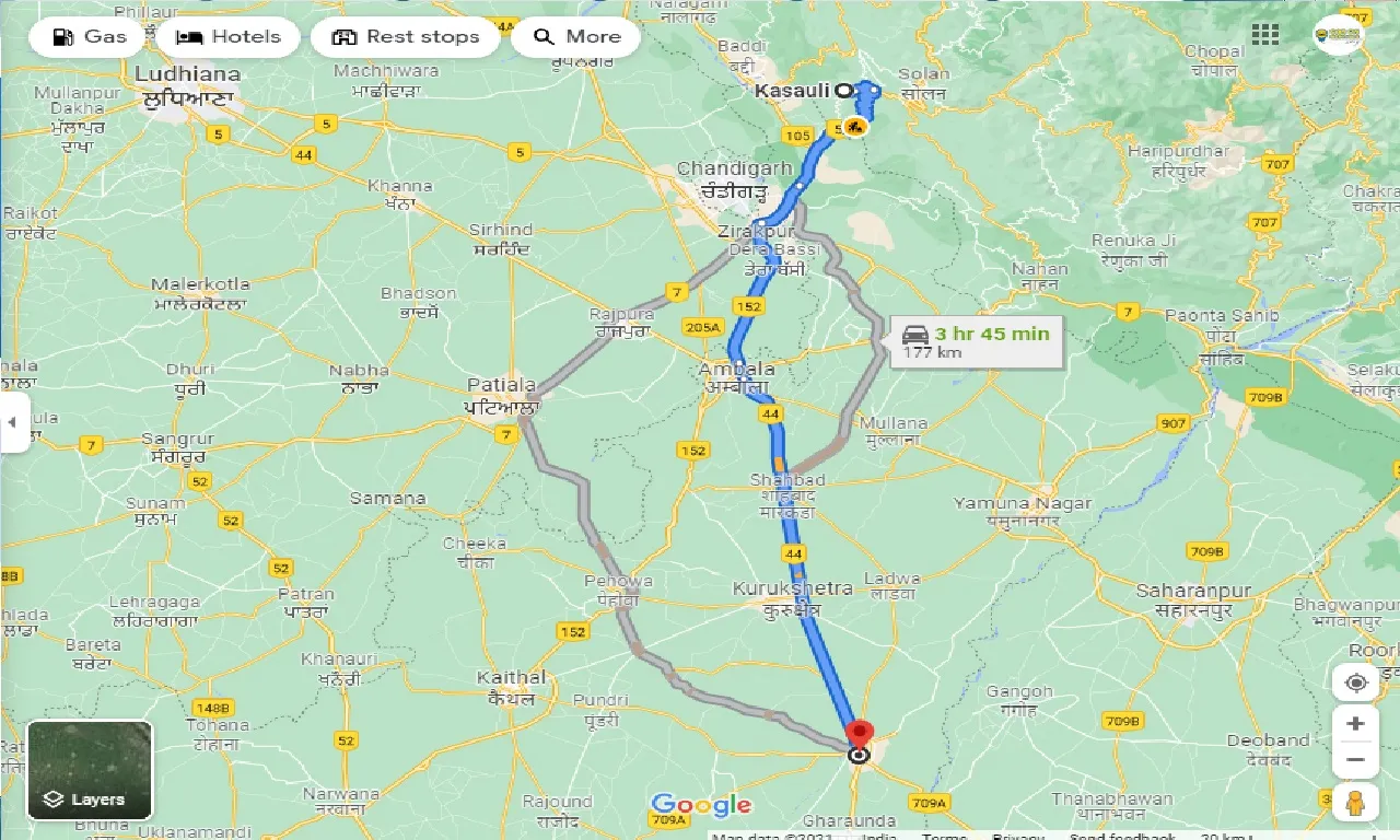 kasauli-to-karnal-one-way