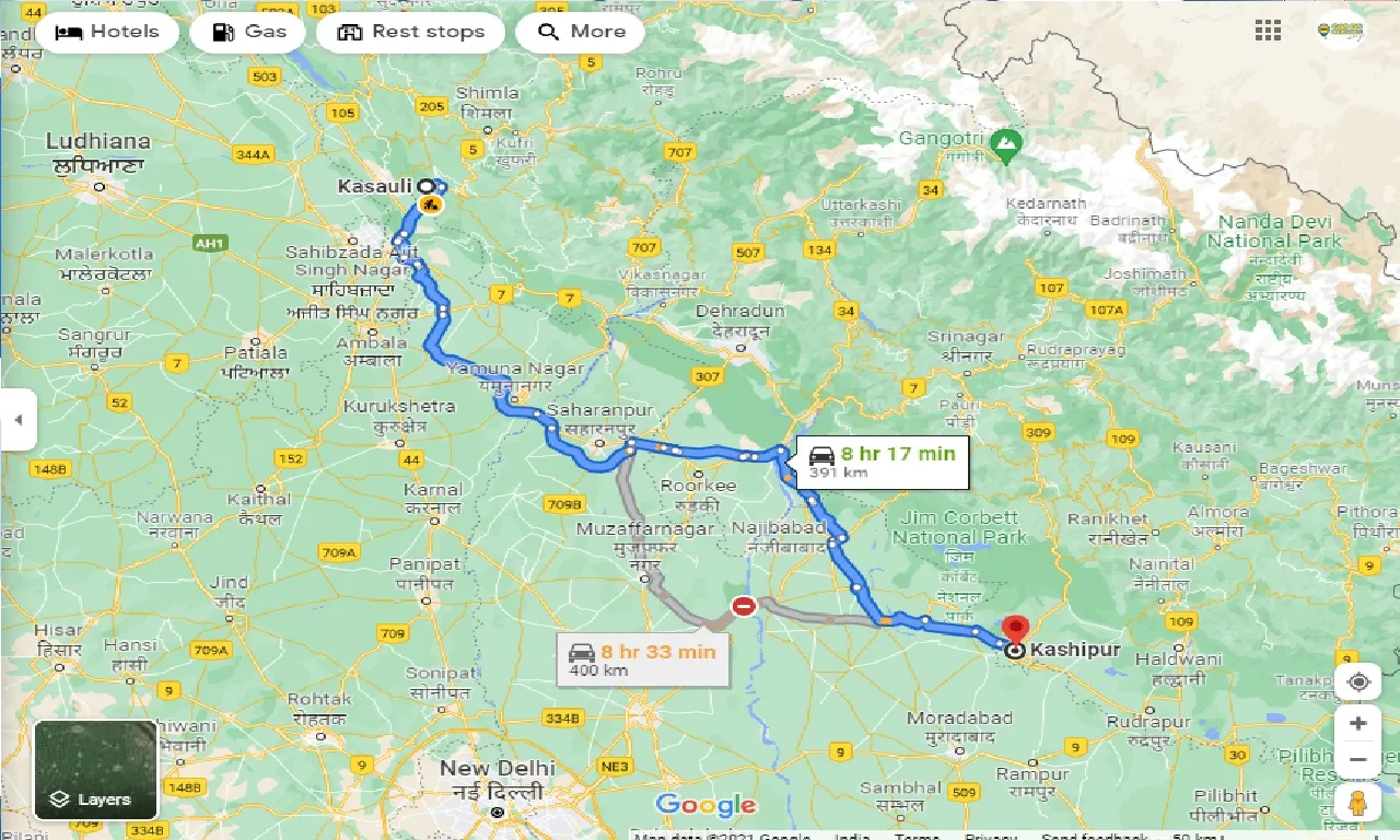kasauli-to-kashipur-one-way