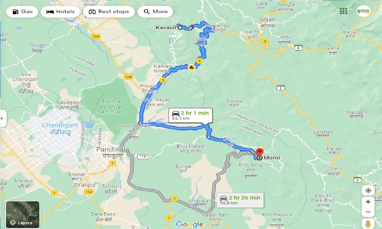 kasauli-to-morni-hills-taxi