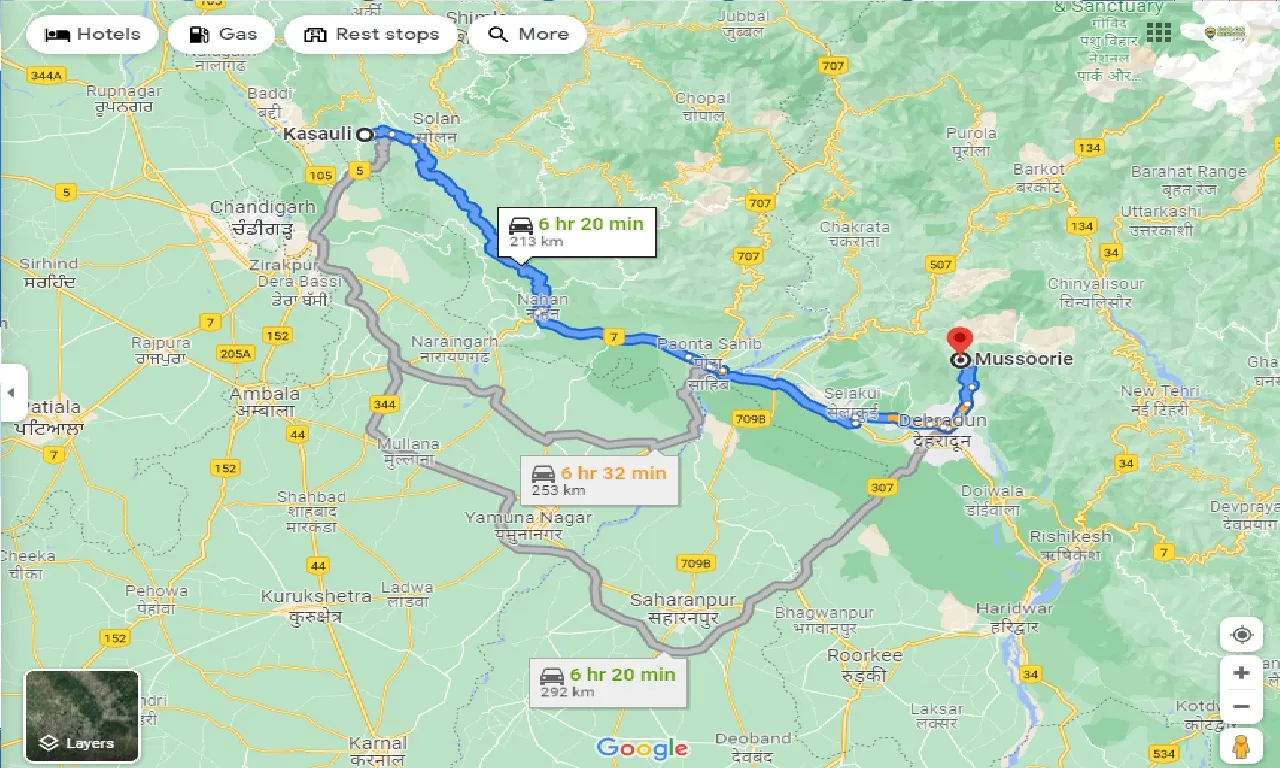 kasauli-to-mussoorie-one-way
