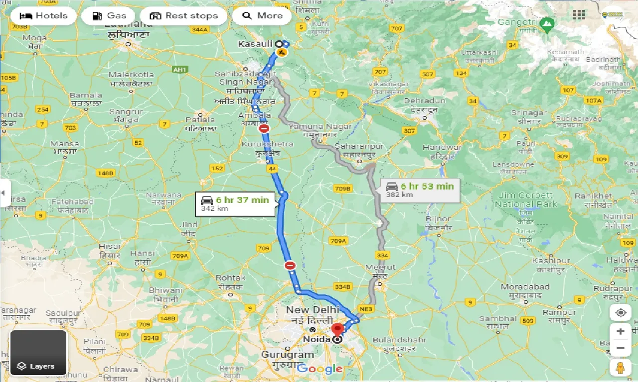 kasauli-to-noida-one-way