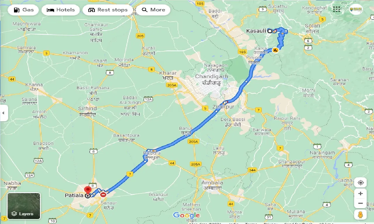 kasauli-to-patiala-taxi