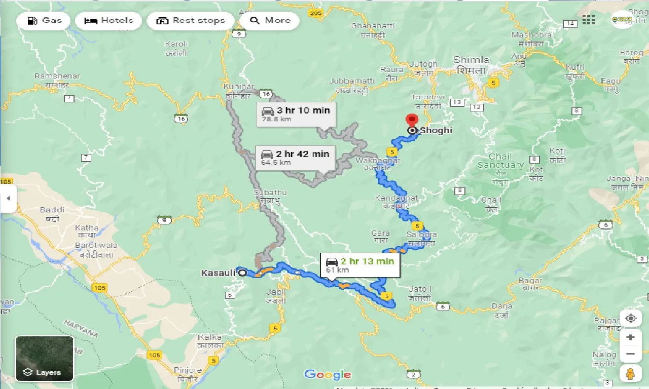 kasauli-to-shoghi-one-way