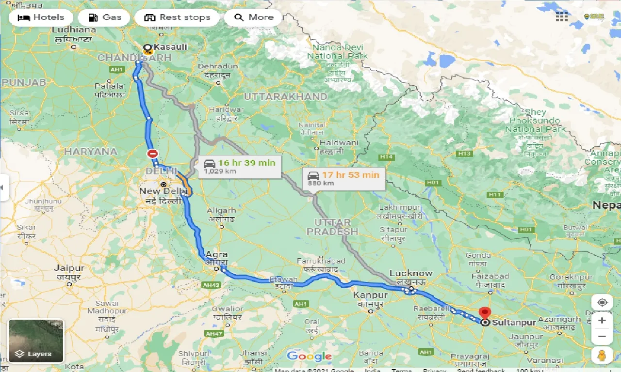 kasauli-to-sultanpur-one-way