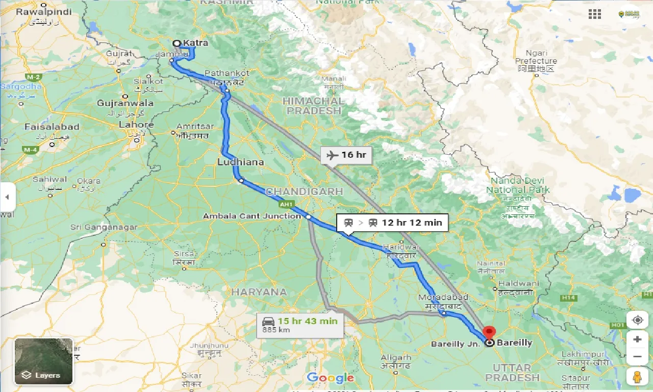 katra-to-bareilly-one-way
