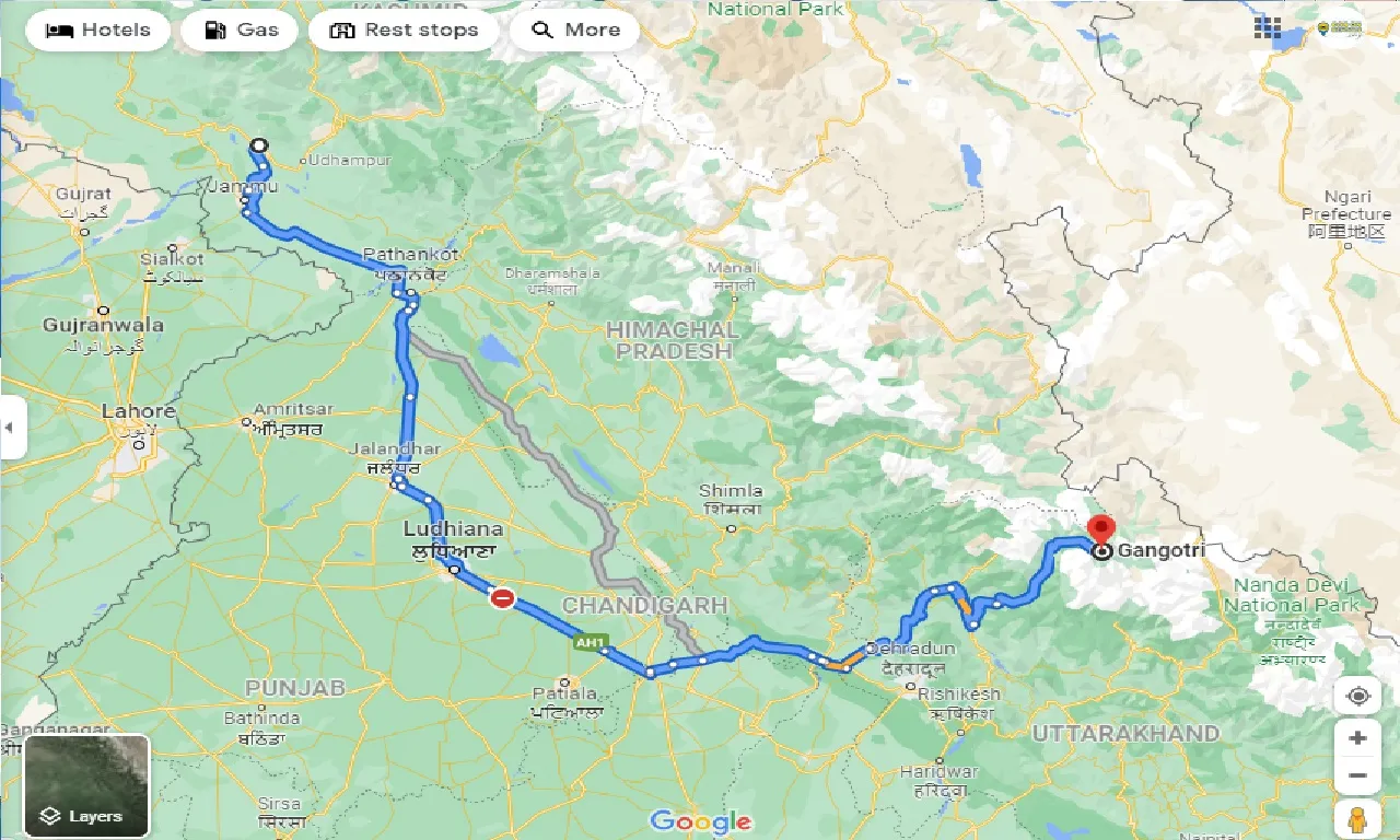 katra-to-gangotri-one-way