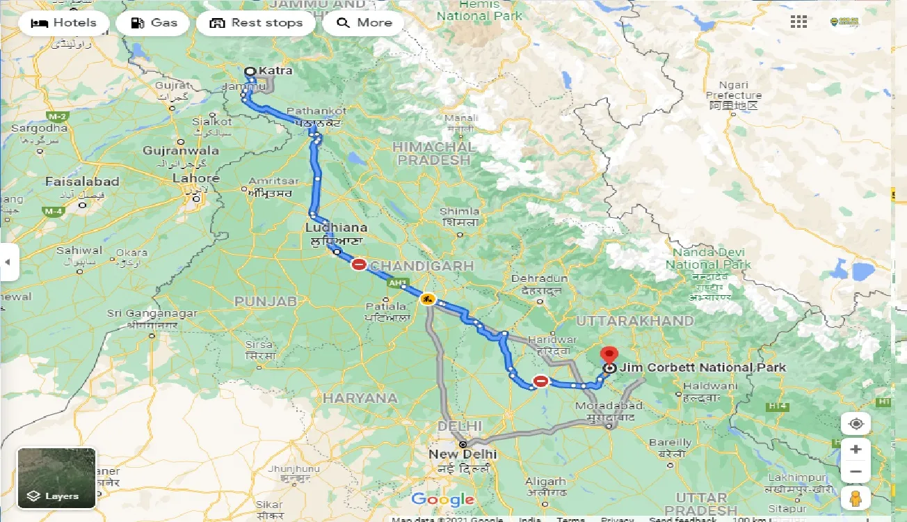 katra-to-jim-corbett-national-park-taxi