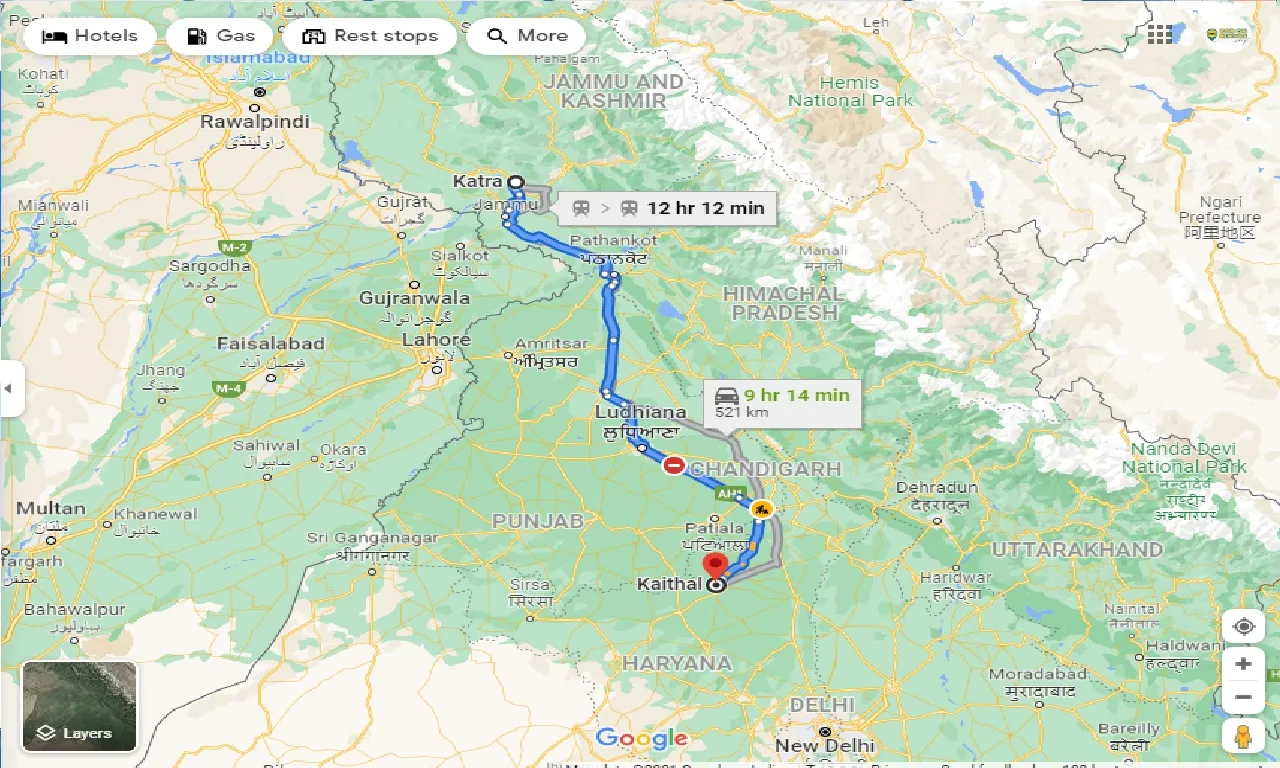 katra-to-kaithal-one-way