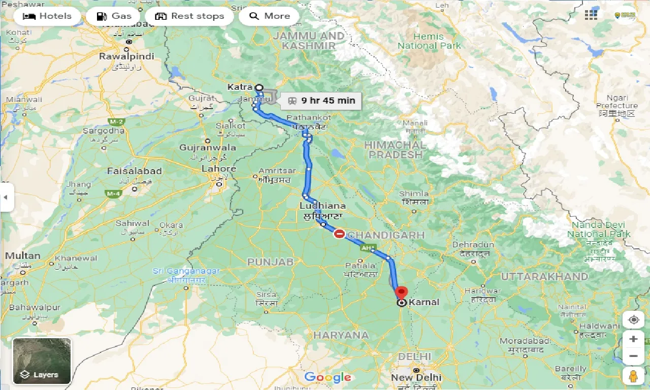 katra-to-karnal-one-way