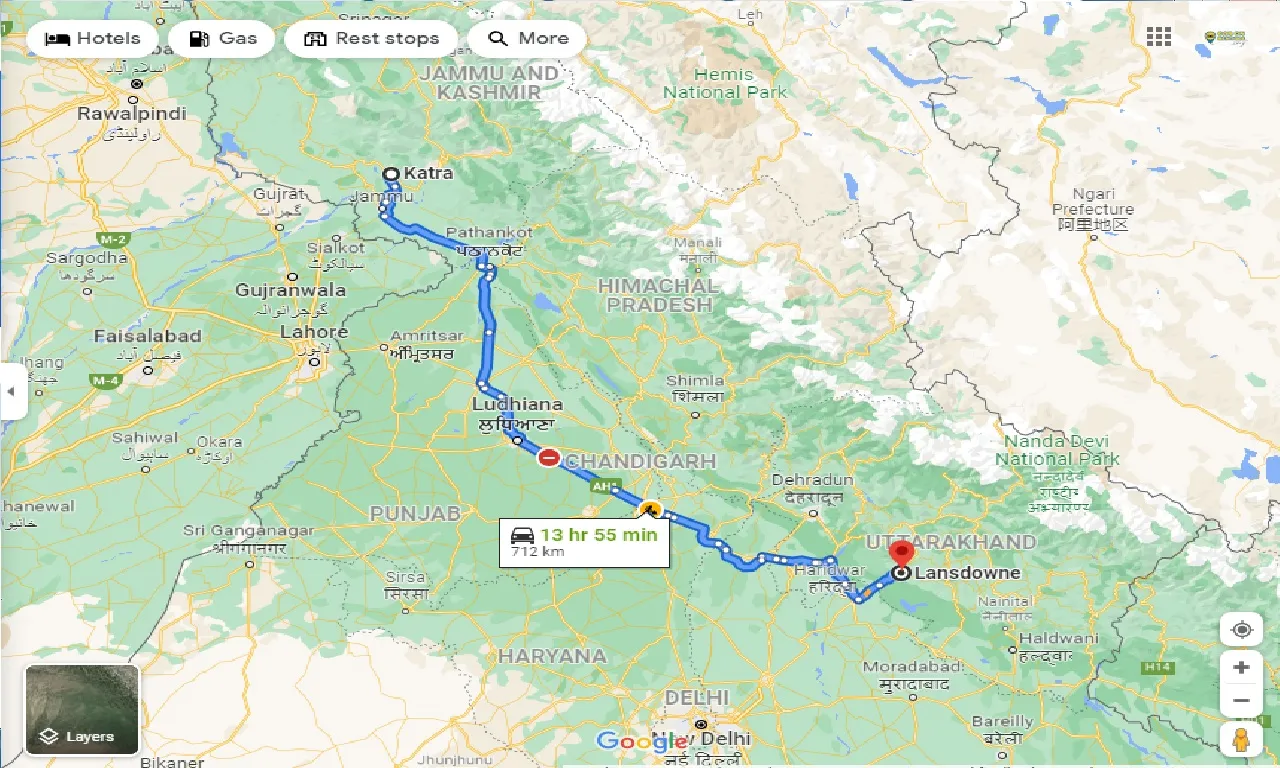 katra-to-lansdowne-one-way