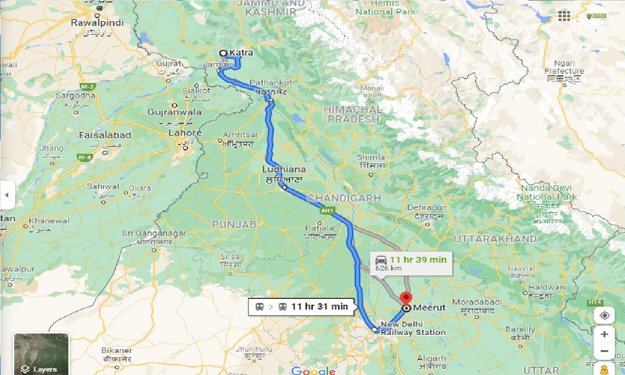 katra-to-meerut-one-way
