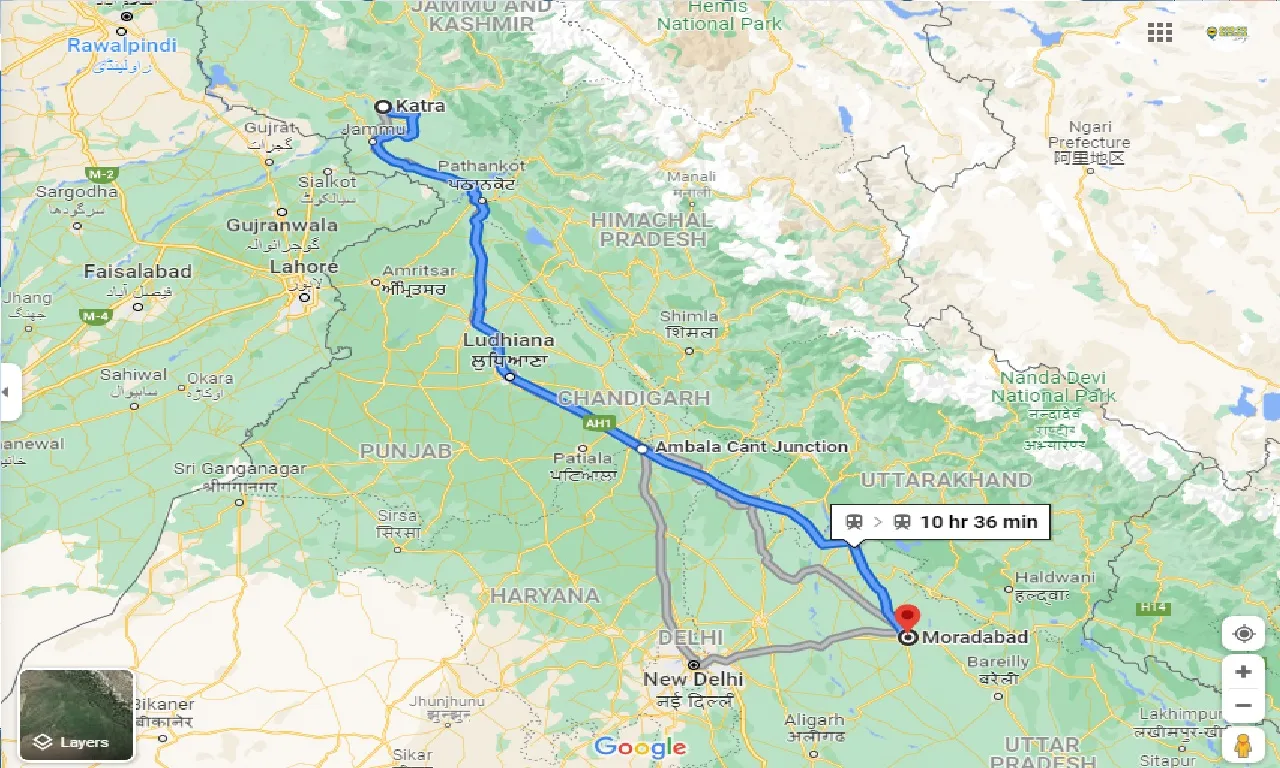 katra-to-moradabad-one-way