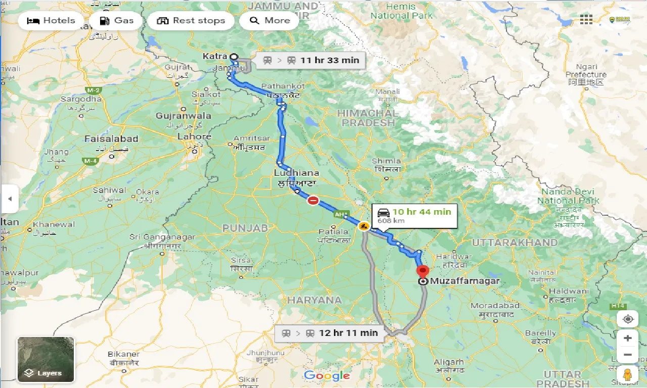 katra-to-muzaffarnagar-taxi