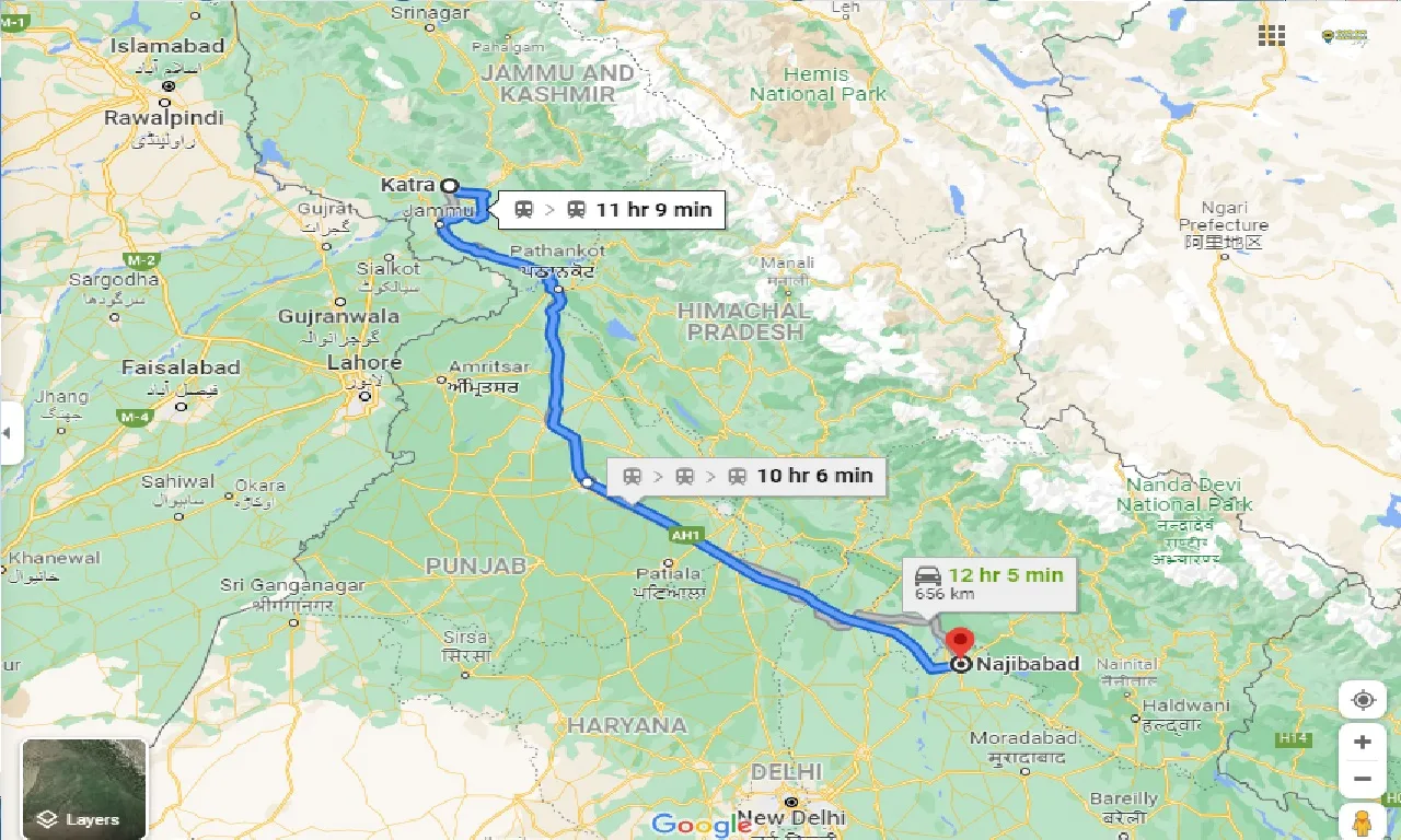 katra-to-najibabad-taxi