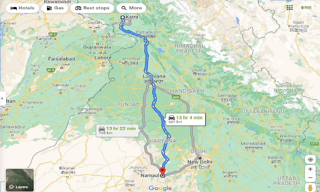 katra-to-narnaul-one-way