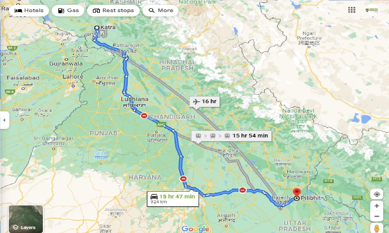 katra-to-pilibhit-one-way