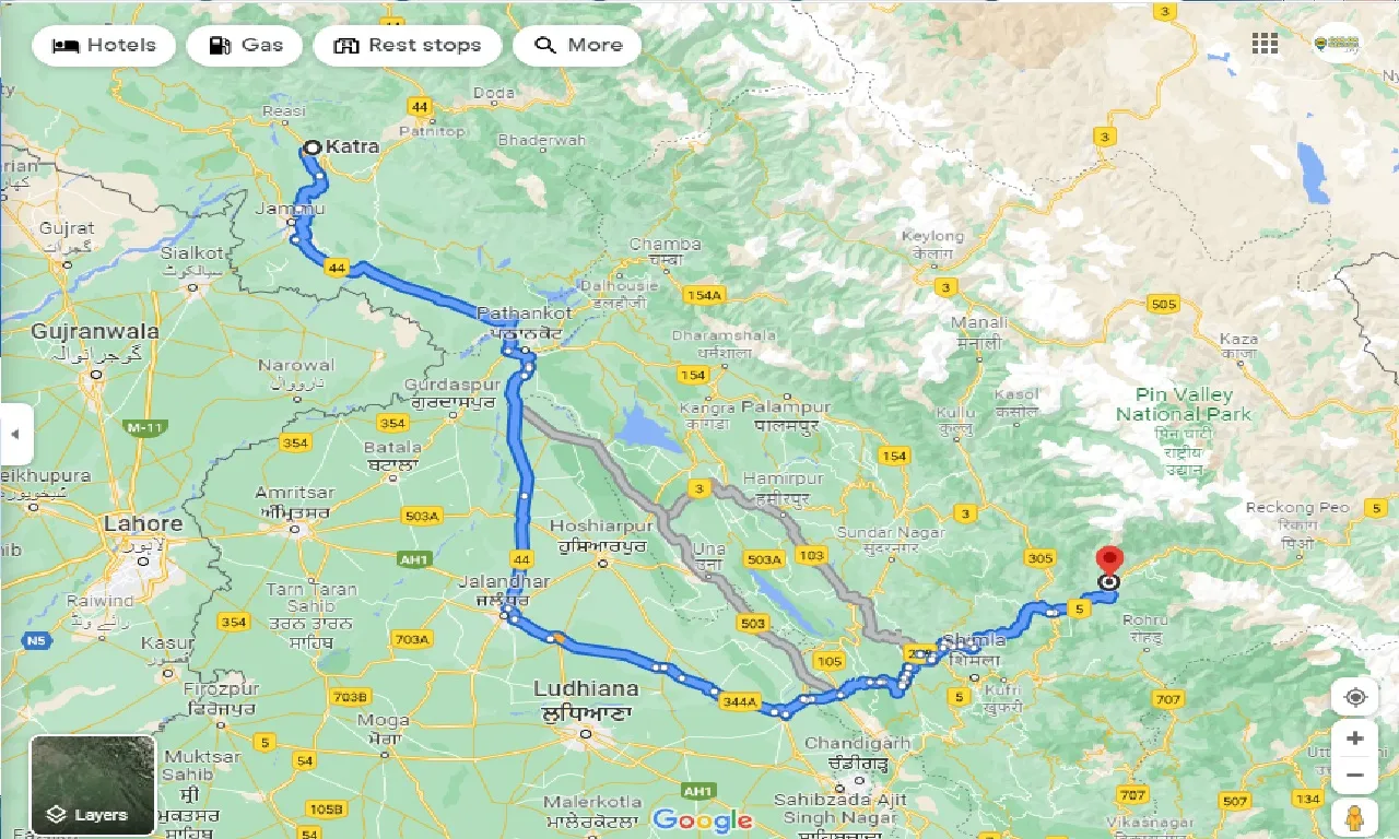 katra-to-rampur-bushahr-one-way