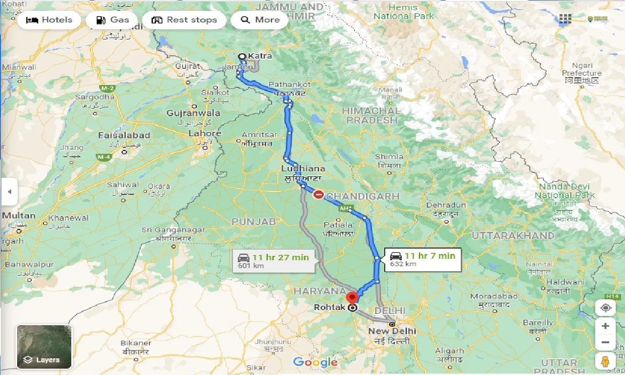 katra-to-rohtak-one-way
