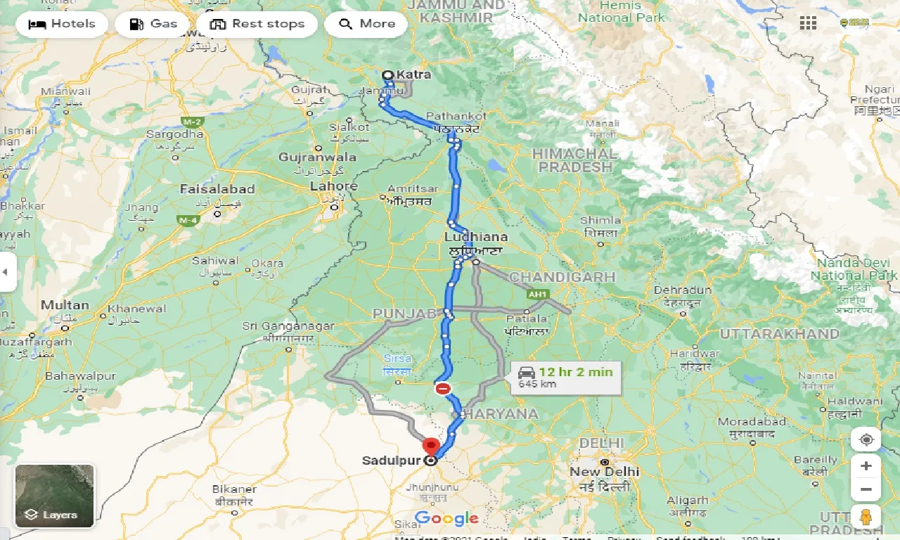 katra-to-sadulpur-one-way