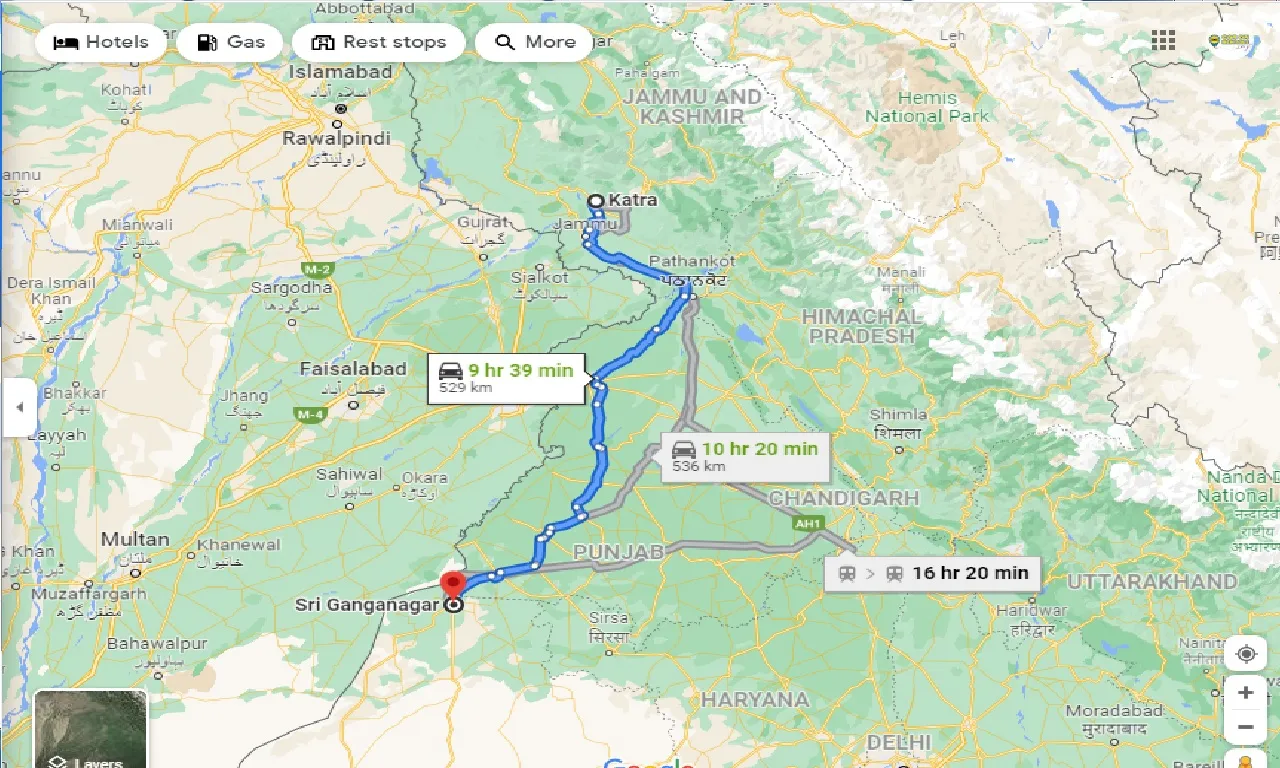 katra-to-sri-ganganagar-taxi