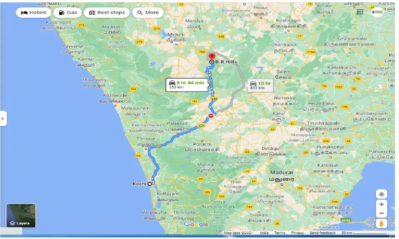 kochi-to-BR-hills-one-way