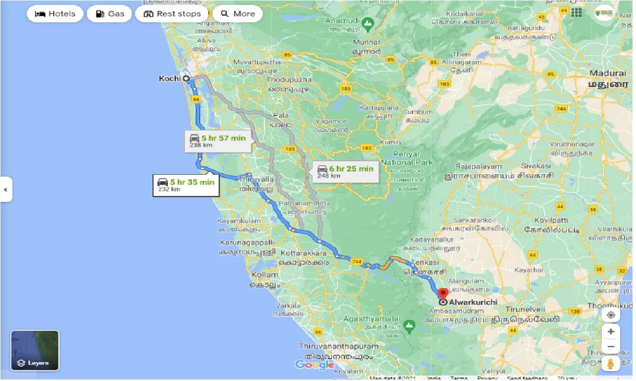 kochi-to-alwarkurichi-round-trip