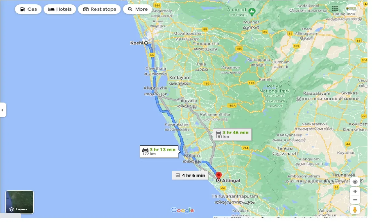 kochi-to-attingal-round-trip