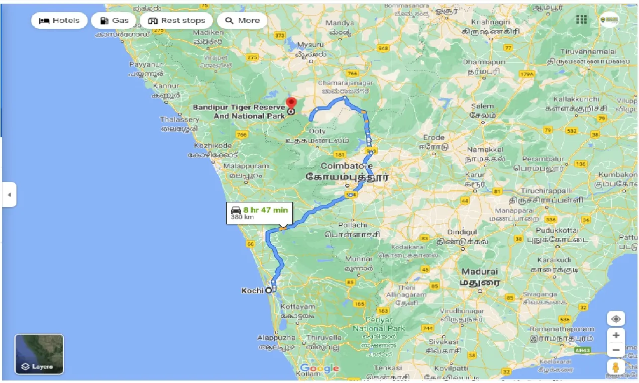 kochi-to-bandipur-national-park-round-trip