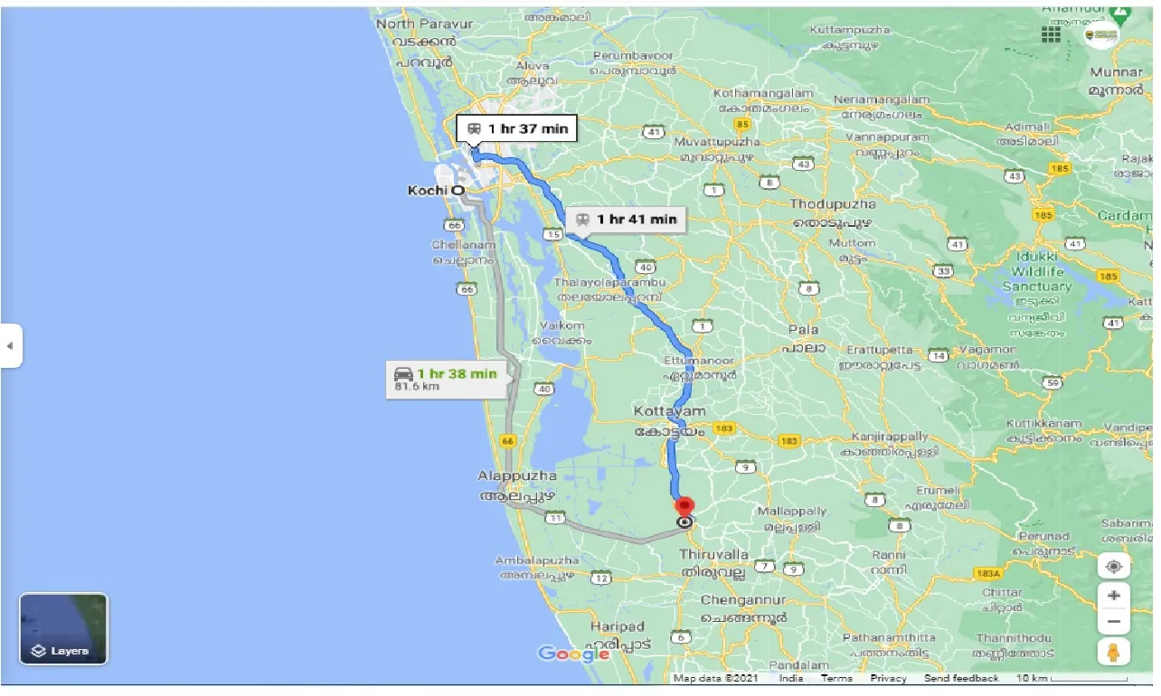 kochi-to-changanassery-round-trip