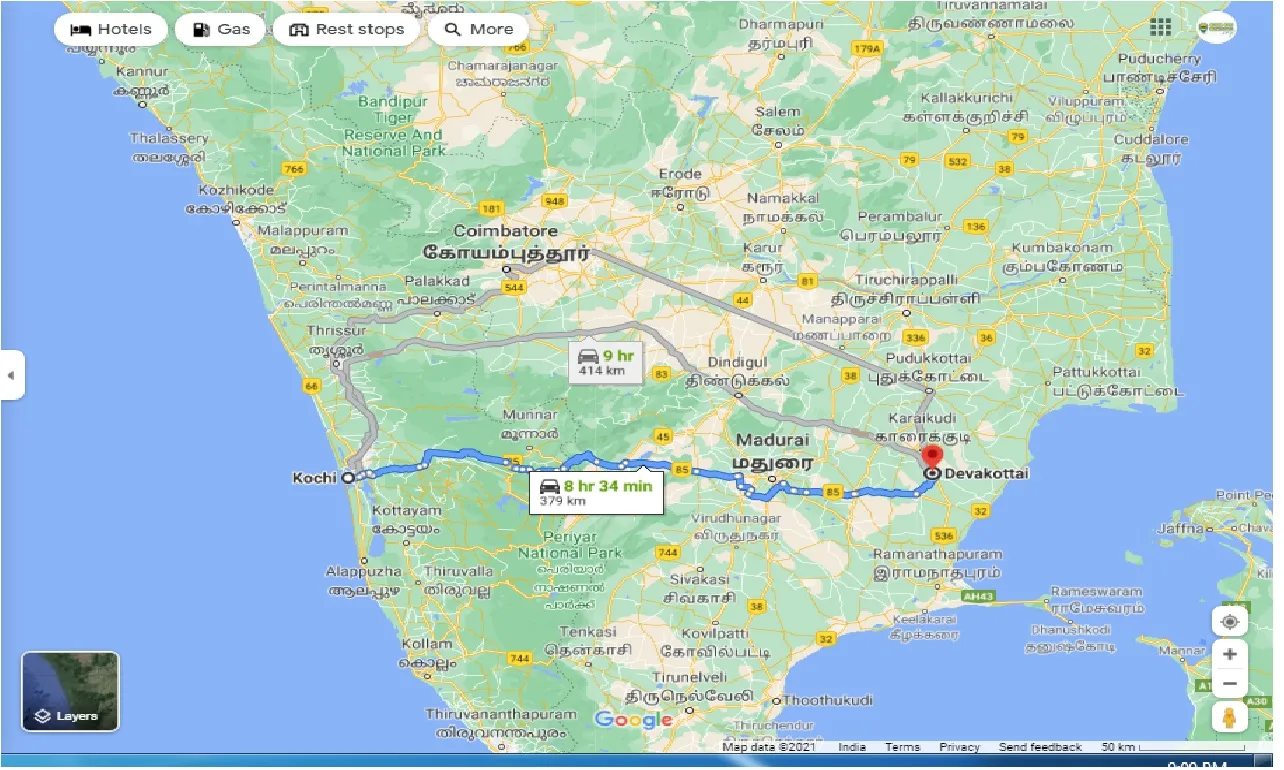 kochi-to-devakottai-round-trip