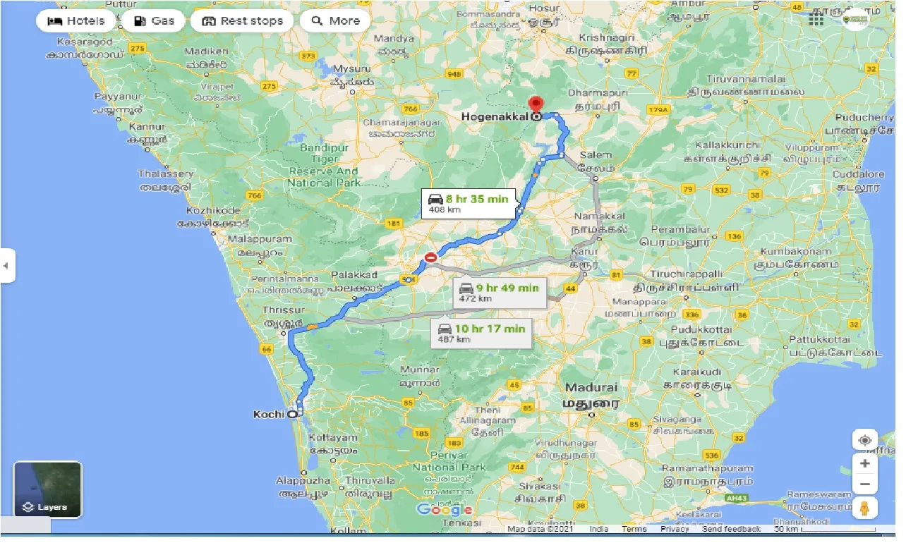 kochi-to-hogenakkal-round-trip