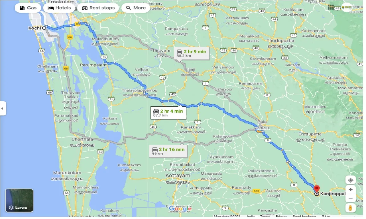 kochi-to-kanjirappally-round-trip