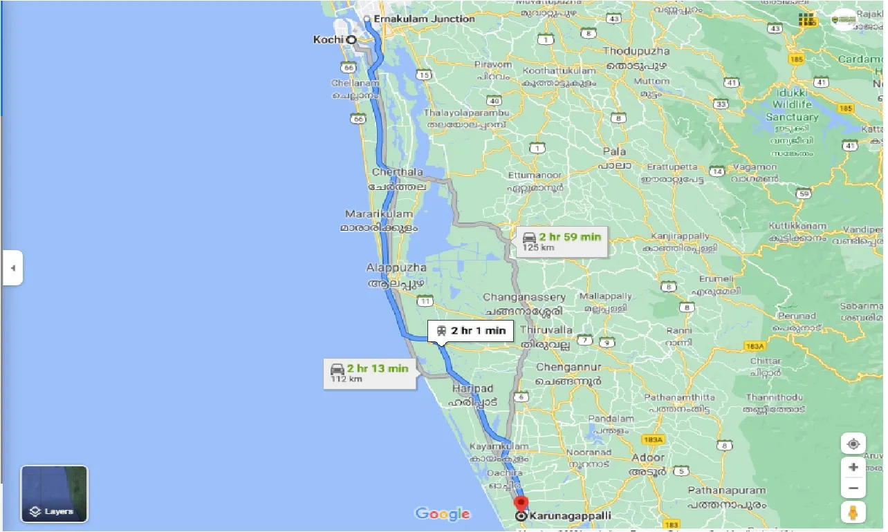 kochi-to-karunagappally-one-way