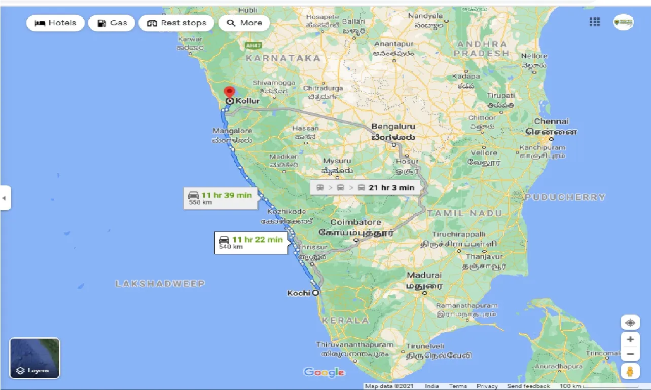 kochi-to-kollur-karnataka-round-trip